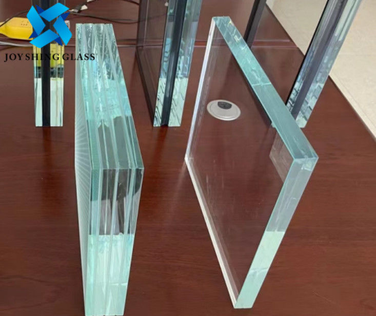 CE Low Iron Triple Laminated Glass 55.2mm 66.2mm Tempered Laminated Glass Price