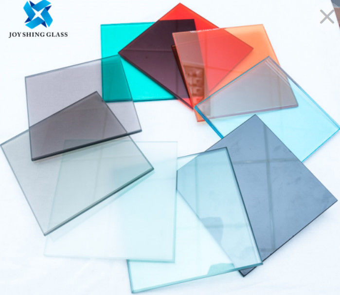 Flat / Curved Colored Laminated Glass Anti UV Tempered Glass 6.38mm 8.38mm 8.76mm 11.52mm