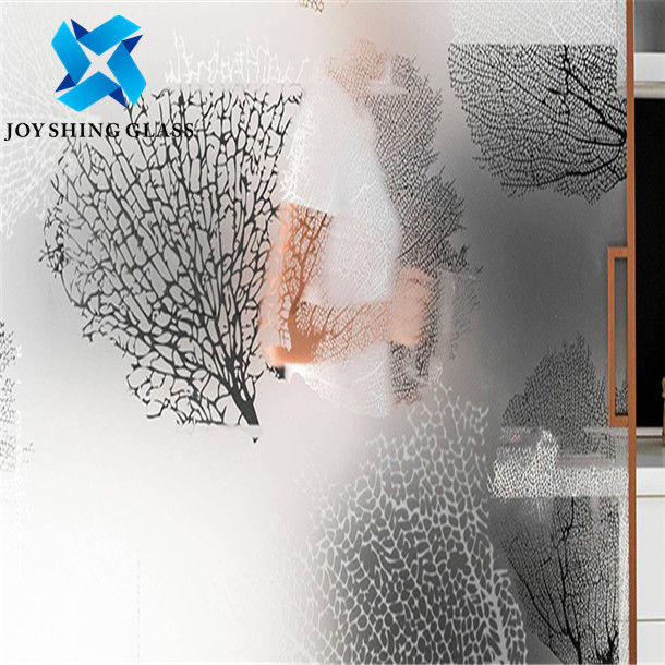 Two Side Coated Acid Etched Glass 4mm 5mm 6mm 8mm Anti-slip for Office / Bathroom