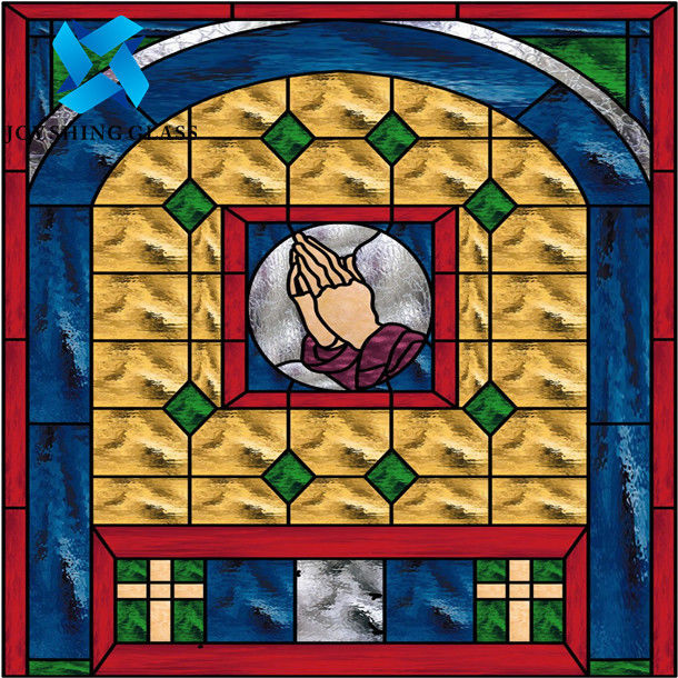 Luxury Decorative Stained Glass Panels Crystal Art Glass For Door