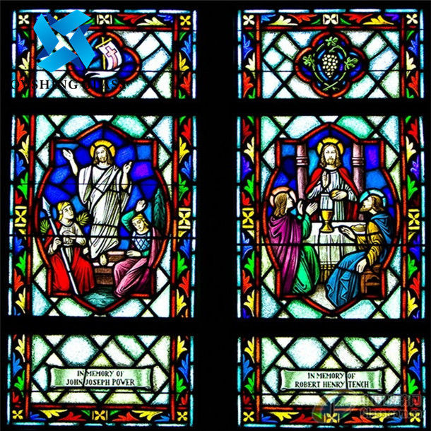 Colored Church Stained Glass Sample Avilable OEM ODM Customized
