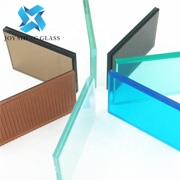 10.38mm Ford Blue Colored Laminated Glass For Partition