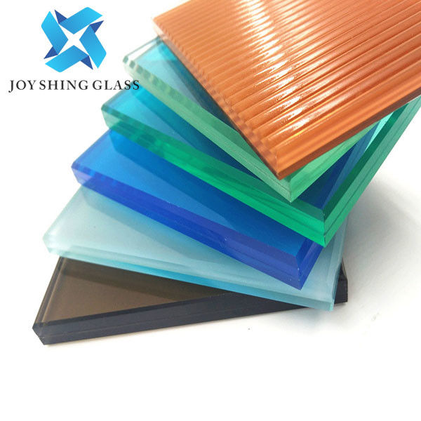 10.38mm Ford Blue Colored Laminated Glass For Partition
