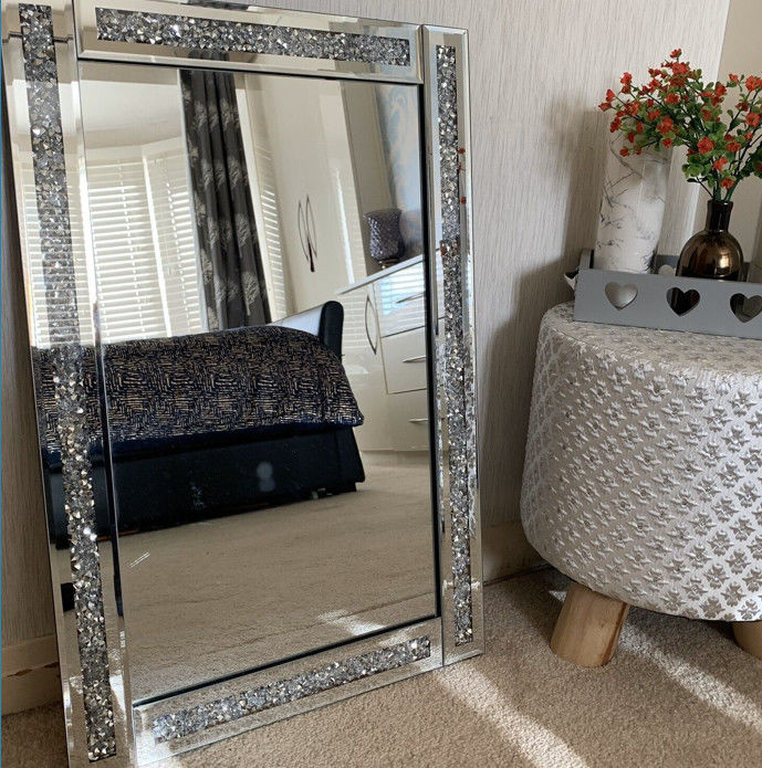 OEM Living Room Decoration Mirror , Silver Gold Wall Mirror 1.1mm - 8mm