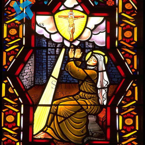 Luxury Decorative Stained Glass Panels Crystal Art Glass For Door