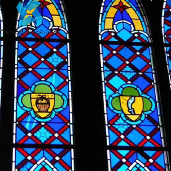 Anti UV Church Stained Glass Customized Size Thickness Shape Color