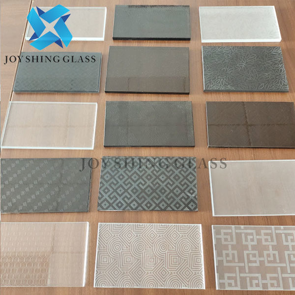Clear Acid Etched Glass Thickness Color Size Pattern Shape Customization