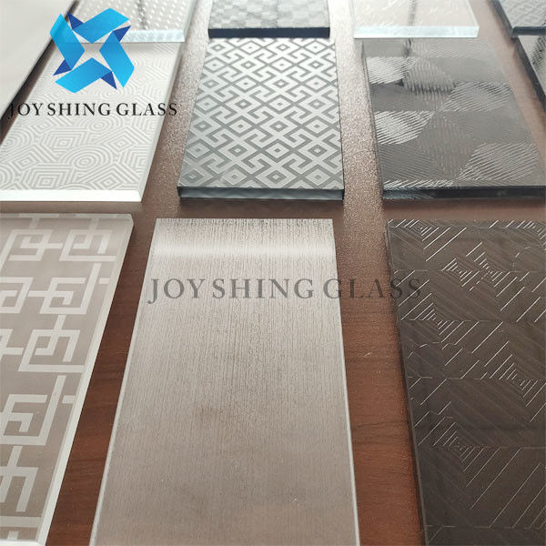 Two Side Coated Acid Etched Glass 4mm 5mm 6mm 8mm Anti-slip for Office / Bathroom