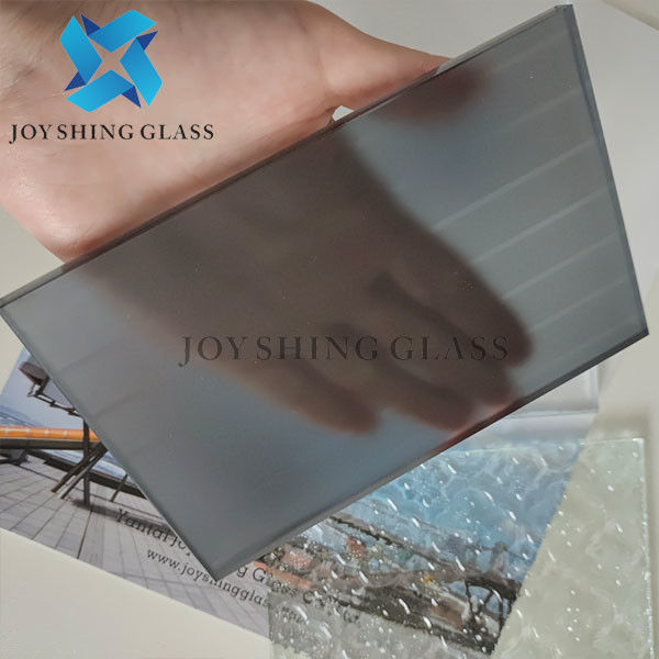 Grey Acid Etched Glass 3mm to 19mm For Decorative Glass Partition Wall