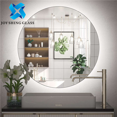 Waterproof Circular LED Bathroom Mirror Round Illuminated Customized Size