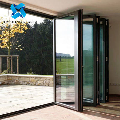 Aluminum Double Glazed Folding Door Balcony Aluminum Glass Doors