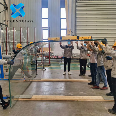 Customized Ultra Clear Toughened Bent Laminated Glass For Partition