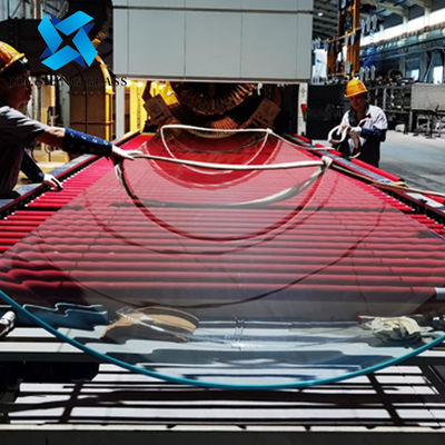 Customized 15mm Ultra Clear Curved Toughened Glass With Holes